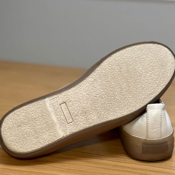 Vince Heaton cream Leather City Sneakers Women's Size 9.5 - Picture 5 of 7